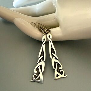 VTG Celtic Knot Sterling Silver Dangle Earrings